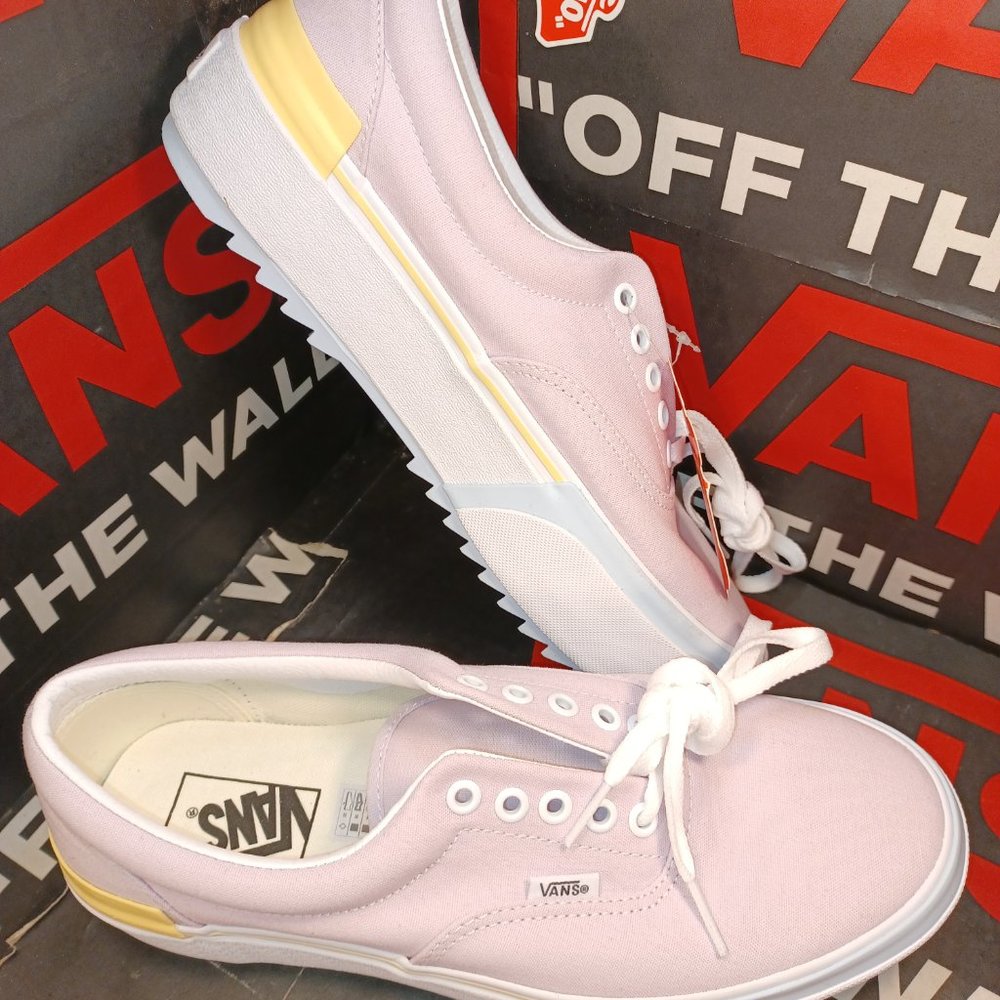 Vans Men's 6.5/Womens 8 Era Stacked Platform Pastel Multi/True White VN0A4BTO24D
